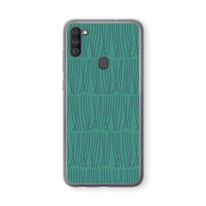 CaseCompany Swirls: Samsung Galaxy A11 Transparant Hoesje