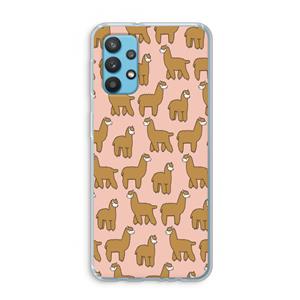 CaseCompany Alpacas: Samsung Galaxy A32 4G Transparant Hoesje