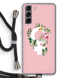 CaseCompany Venus: Samsung Galaxy S21 Transparant Hoesje met koord