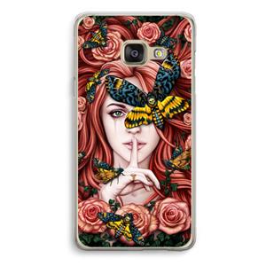 CaseCompany Lady Moth: Samsung A3 (2017) Transparant Hoesje