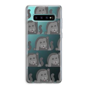 CaseCompany Cats: Samsung Galaxy S10 Plus Transparant Hoesje