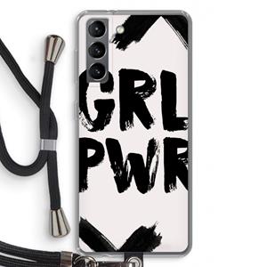 CaseCompany Girl Power #2: Samsung Galaxy S21 Transparant Hoesje met koord