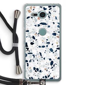 CaseCompany Terrazzo N°1: Sony Xperia XZ2 Compact Transparant Hoesje met koord