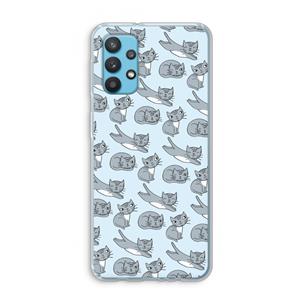 CaseCompany Poezen: Samsung Galaxy A32 4G Transparant Hoesje