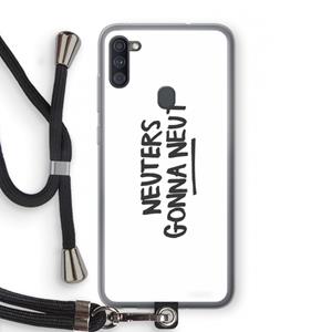 CaseCompany Neuters: Samsung Galaxy A11 Transparant Hoesje met koord