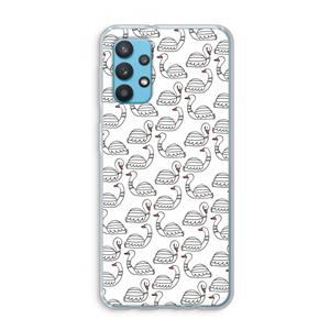 CaseCompany Zwanen: Samsung Galaxy A32 4G Transparant Hoesje