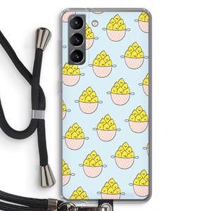CaseCompany Citroenen: Samsung Galaxy S21 Transparant Hoesje met koord