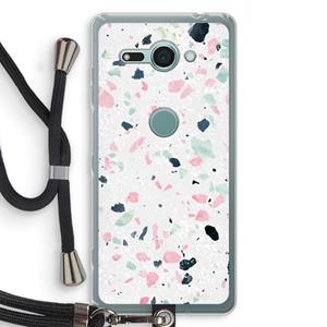 CaseCompany Terrazzo N°3: Sony Xperia XZ2 Compact Transparant Hoesje met koord