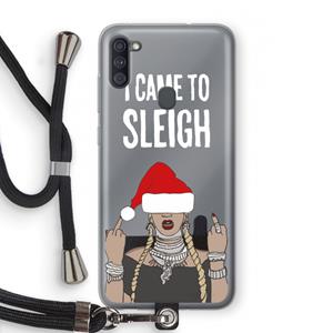 CaseCompany Came To Sleigh: Samsung Galaxy A11 Transparant Hoesje met koord