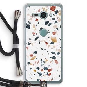 CaseCompany Terrazzo N°4: Sony Xperia XZ2 Compact Transparant Hoesje met koord