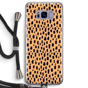 CaseCompany Panter: Samsung Galaxy S8 Transparant Hoesje met koord