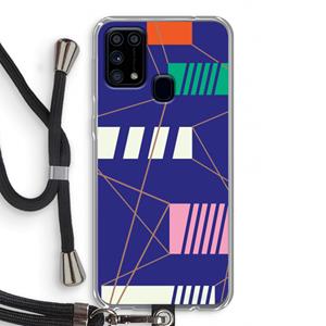 CaseCompany Gestalte 5: Samsung Galaxy M31 Transparant Hoesje met koord