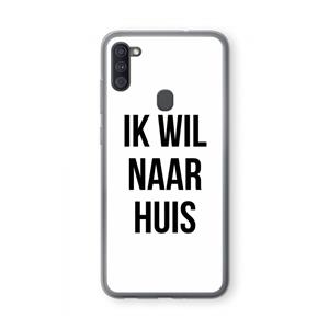 CaseCompany Ik wil naar huis: Samsung Galaxy A11 Transparant Hoesje