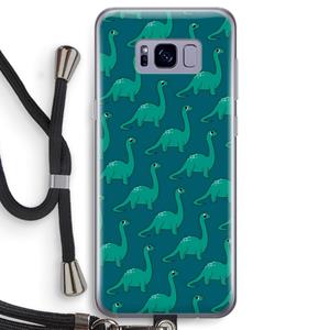 CaseCompany Diplodocus: Samsung Galaxy S8 Transparant Hoesje met koord