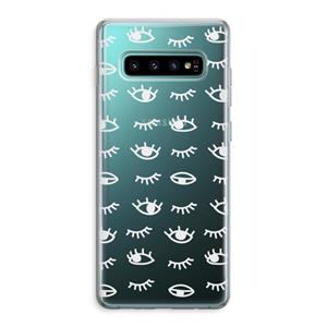 CaseCompany Eye pattern #3: Samsung Galaxy S10 Plus Transparant Hoesje