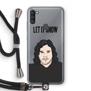 CaseCompany Let It Snow: Samsung Galaxy A11 Transparant Hoesje met koord
