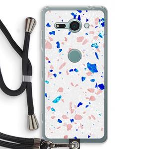 CaseCompany Terrazzo N°6: Sony Xperia XZ2 Compact Transparant Hoesje met koord