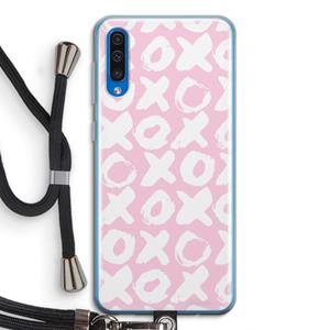 CaseCompany XOXO: Samsung Galaxy A50 Transparant Hoesje met koord