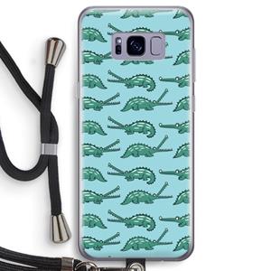 CaseCompany Kroko: Samsung Galaxy S8 Transparant Hoesje met koord