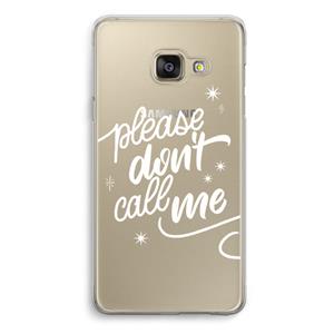 CaseCompany Don't call: Samsung A3 (2017) Transparant Hoesje
