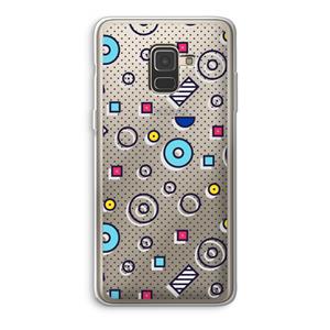 CaseCompany 8-bit N°9: Samsung Galaxy A8 (2018) Transparant Hoesje