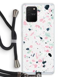 CaseCompany Terrazzo N°3: Samsung Galaxy S10 Lite Transparant Hoesje met koord
