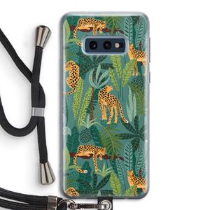 CaseCompany Luipaard 2: Samsung Galaxy S10e Transparant Hoesje met koord