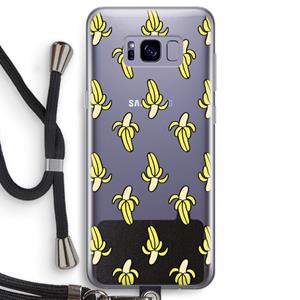 CaseCompany Bananas: Samsung Galaxy S8 Transparant Hoesje met koord