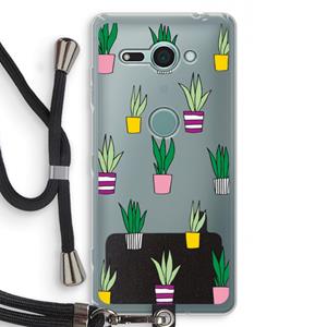 CaseCompany Sanseveria: Sony Xperia XZ2 Compact Transparant Hoesje met koord