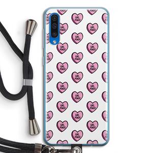 CaseCompany GIRL POWER: Samsung Galaxy A50 Transparant Hoesje met koord