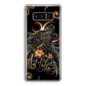 CaseCompany Huilende Wolf: Samsung Galaxy Note 8 Transparant Hoesje