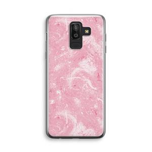 CaseCompany Abstract Painting Pink: Samsung Galaxy J8 (2018) Transparant Hoesje