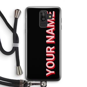 CaseCompany Namecase: Samsung Galaxy J8 (2018) Transparant Hoesje met koord
