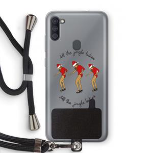 CaseCompany Jingle Ladies: Samsung Galaxy A11 Transparant Hoesje met koord