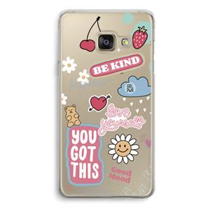 CaseCompany Positivity: Samsung A3 (2017) Transparant Hoesje