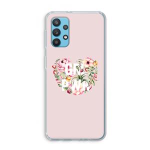 CaseCompany GRL PWR Flower: Samsung Galaxy A32 4G Transparant Hoesje