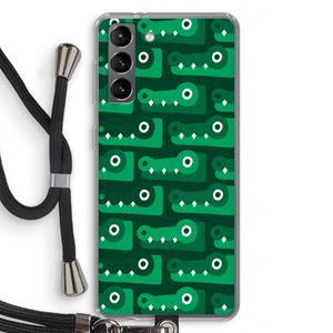 CaseCompany Crocs: Samsung Galaxy S21 Transparant Hoesje met koord