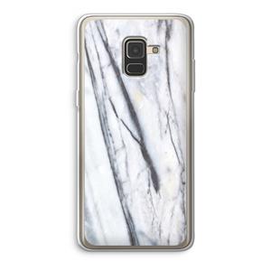 CaseCompany Gestreepte marmer: Samsung Galaxy A8 (2018) Transparant Hoesje