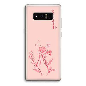 CaseCompany Giving Flowers: Samsung Galaxy Note 8 Transparant Hoesje