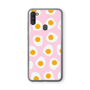 CaseCompany Dancing eggs: Samsung Galaxy A11 Transparant Hoesje