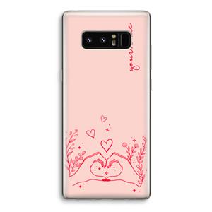 CaseCompany Love is in the air: Samsung Galaxy Note 8 Transparant Hoesje
