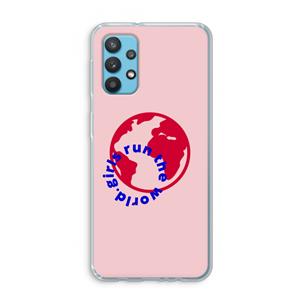 CaseCompany Run The World: Samsung Galaxy A32 4G Transparant Hoesje