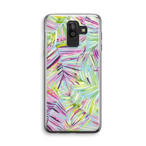 CaseCompany Tropical Palms Blue: Samsung Galaxy J8 (2018) Transparant Hoesje