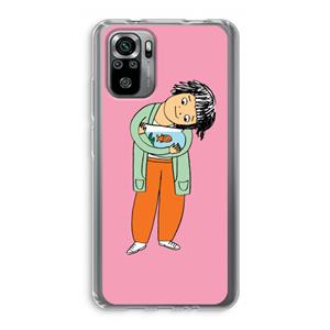 CaseCompany Visknuffel: Xiaomi Redmi Note 10S Transparant Hoesje