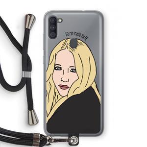 CaseCompany Mary Kate: Samsung Galaxy A11 Transparant Hoesje met koord