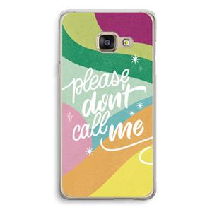 CaseCompany Don't call: Samsung A3 (2017) Transparant Hoesje