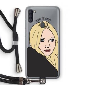 CaseCompany Ashley: Samsung Galaxy A11 Transparant Hoesje met koord