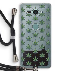 CaseCompany Weed: Sony Xperia XZ2 Compact Transparant Hoesje met koord