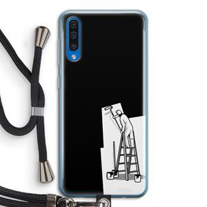 CaseCompany Musketon Painter: Samsung Galaxy A50 Transparant Hoesje met koord