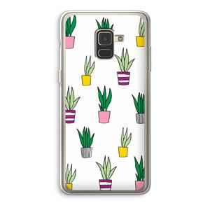 CaseCompany Sanseveria: Samsung Galaxy A8 (2018) Transparant Hoesje